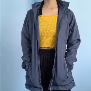 Dark Blue Hind Invertible Hood Windbreaker